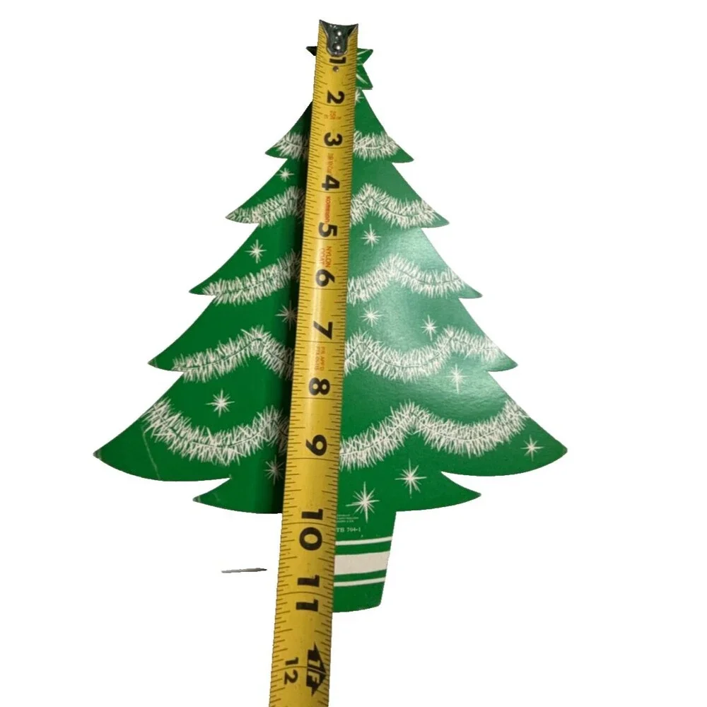 Vintage Christmas Tree Die Cut Wall Decor 11” RARE